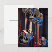 Reflecterende zilveren kerstversieringen briefkaart (Voorkant / Achterkant)