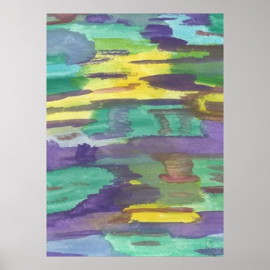 Reflectie Abstracte kunst Poster (Voorkant)