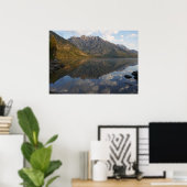 Reflectie bij Jenny Lake II Poster (Thuiskantoor)