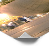 Reflectie Chicago Night Bean Poster (Hoek)