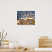 Reflectie Chicago Night Bean Poster (Keuken)