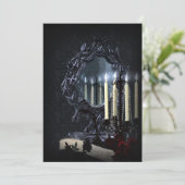 Reflectie Gothic Fantasy Wedding Kaart (Staand voorkant)