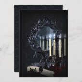 Reflectie Gothic Fantasy Wedding Kaart (Voorkant / Achterkant)