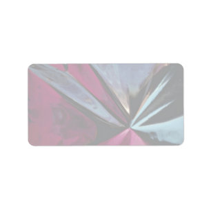 Reflectie in aluminium folie etiket