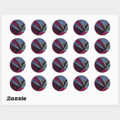 Reflectie in aluminium folie ronde sticker (Vel)