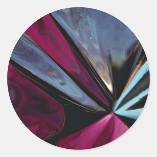 Reflectie in aluminium folie ronde sticker (Voorkant)