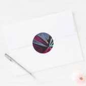 Reflectie in aluminium folie ronde sticker (Envelop)