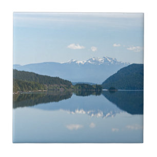Reflectie in een meer - Vancouver-eiland in Canada Tegeltje