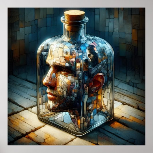 Reflectie in het glas poster (Voorkant)