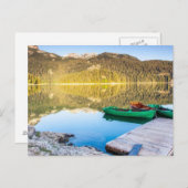 Reflectie in het water van bergmeren en -boten briefkaart (Voorkant / Achterkant)