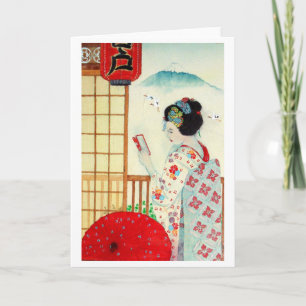 REFLECTIE JAPANESE GEISHA KAART