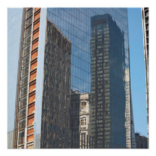 Reflectie Kantoor bouw New York City Perfect Poster