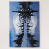 Reflectie-meer in de winter legpuzzel (Verticaal)