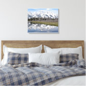 Reflectie op de Grote Tetons Canvas Afdruk (Insitu (Slaapkamer))