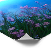 Reflectie op het meer van Blue Sky Poster (Hoek)