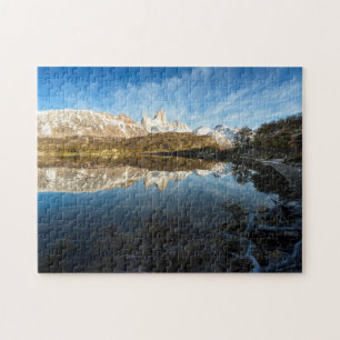 Reflectie op patagonië legpuzzel