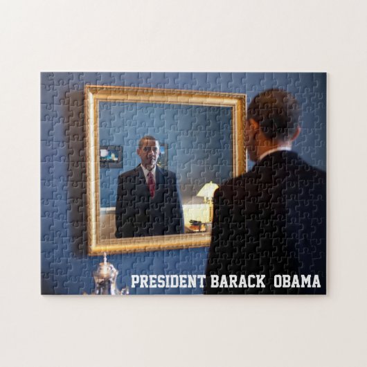 reflectie over Barack Obama Mirror Legpuzzel (Horizontaal)