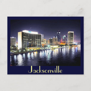 reflectie over Jacksonville op de rivier Briefkaart