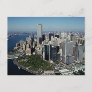 Reflectie PC Twin Towers Uitzicht ~ WTC NYC Nederl Briefkaart