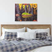 Reflectie, Sand Lake, Algoma | Lawren Harris | Canvas Afdruk (Insitu (Slaapkamer))