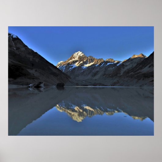 Reflectie van Aoraki Poster (Voorkant)