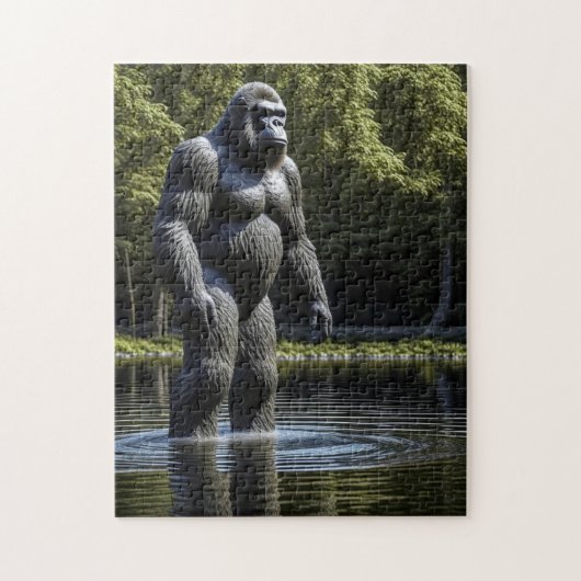 Reflectie van Bigfoot in Water Legpuzzel (Verticaal)