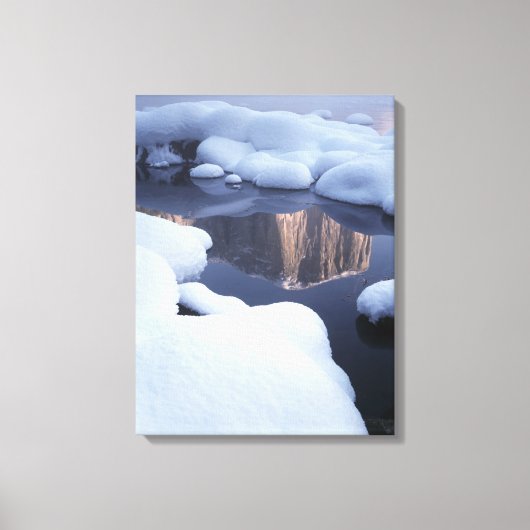 Reflectie van de berg in de rivier canvas afdruk (Voorkant)