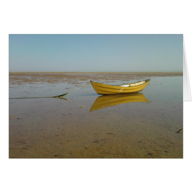 Reflectie van een gele boot (Voorkant Horizontaal)