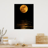 Reflectie van een volledige bewegingsdruk poster (Keuken)