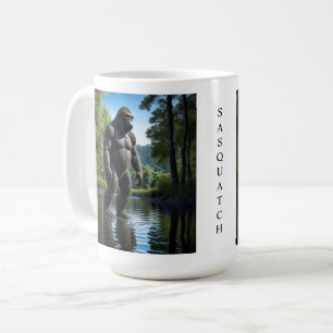 Reflectie van Muscular Bigfoot in Water Koffiemok