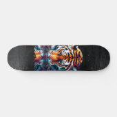 Reflectie van Tiger Drink Water Skateboard (Horizontaal)