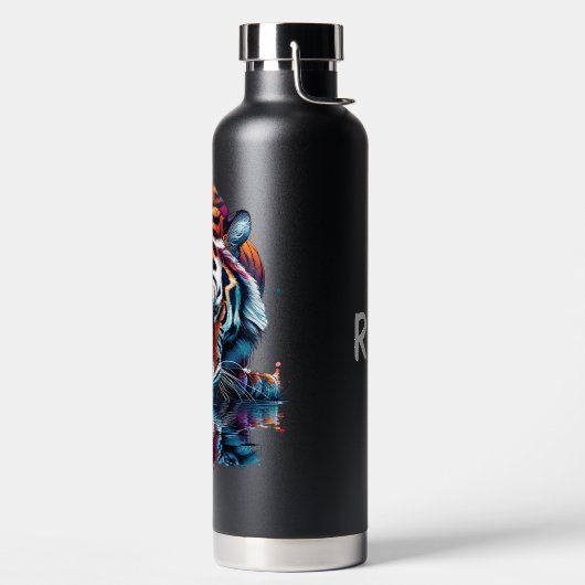 Reflectie van Tiger Drink Water Waterfles (Links)