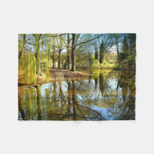 Reflectie van water uit het wild fleece deken