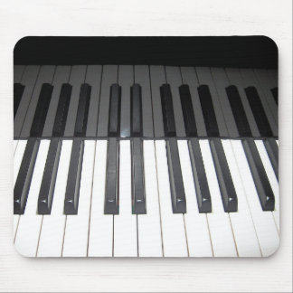 reflectie van zwarte en witte pianolleutels muismat