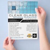 Reflectie, Windows reiniger, reinigen Adverteren Flyer (Hand)