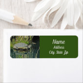 Reflectieadres van schildpaddestoelen etiket (Insitu)