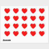 Reflectief rood hart sticker (Vel)
