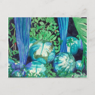 "Reflecties 1" waterverf schilderend briefkaart
