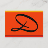 REFLECTIES 2 AGATE monogram zwart rood geel Visitekaartje (Achterkant)