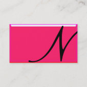 REFLECTIES 2 RUBY monogram zwart rood geel roze Visitekaartje (Achterkant)