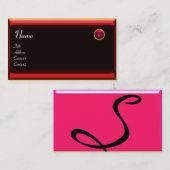 REFLECTIES 2 RUBY monogram zwart rood geel roze Visitekaartje (Voorkant / Achterkant)