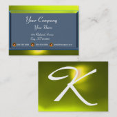 REFLECTIES 2 TOPAZ monogram wit blauw grijs Visitekaartje (Voorkant / Achterkant)