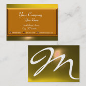 REFLECTIES 2 TOPAZ monogram wit bruin geel Visitekaartje (Voorkant / Achterkant)