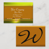 REFLECTIES 2 TOPAZ monogram wit zwart geel Visitekaartje (Voorkant / Achterkant)