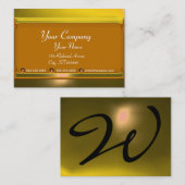 REFLECTIES 2 TOPAZ monogram wit zwart geel Visitekaartje (Voorkant / Achterkant)