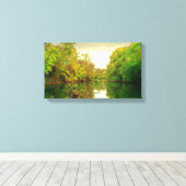 Reflecties 3 op Canvas Afdruk (Insitu (Houten vloer))