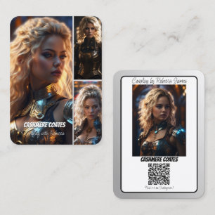 Reflecties 4 Cosplay Kaarten Coscards QR-code Visitekaartje