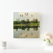 Reflecties 8 wandklok vierkante klok (Huis)