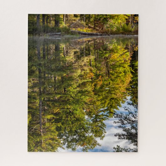 Reflecties in Red Eagle Pond | Witte bergen Legpuzzel (Verticaal)