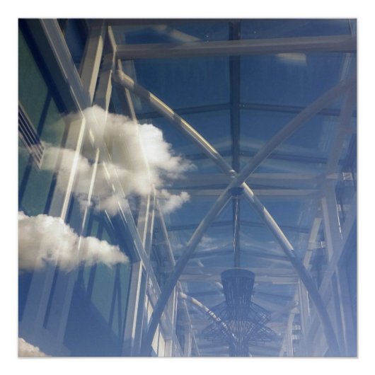 reflecties in venster perfect poster (Voorkant)